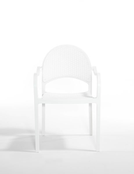 Beyaz Rattan Plastik Bahçe Masa Sandalye Seti 4 Kişilik