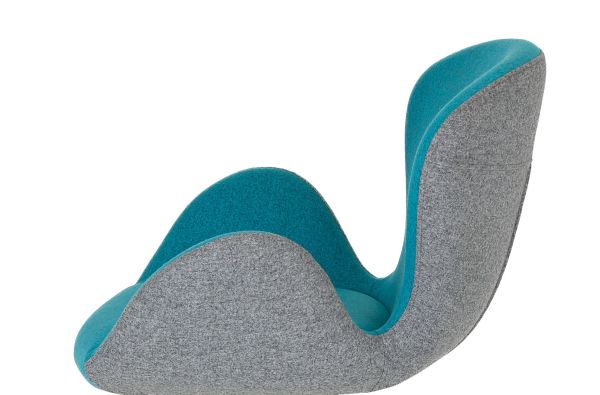 Poyraz Ahşap Ayaklı Çift Renk Cafe Koltuğu – Gri ve Mavi Kaşe Kumaş, Ergonomik, Şık ve Dekoratif Sandalye, Metal Karkas, Kayın Ağacı, Restoran, Otel, Mutfak, Yemek Odası, Lobi