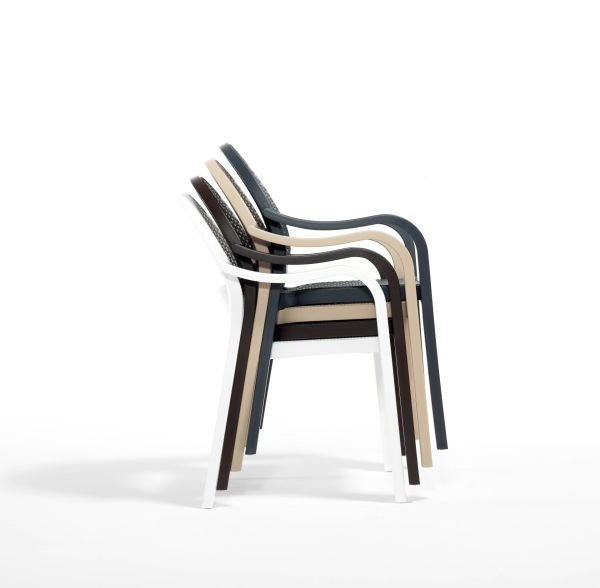 Kahverengi Rattan Bahçe Masa Sandalye Takımı 6 Kişilik