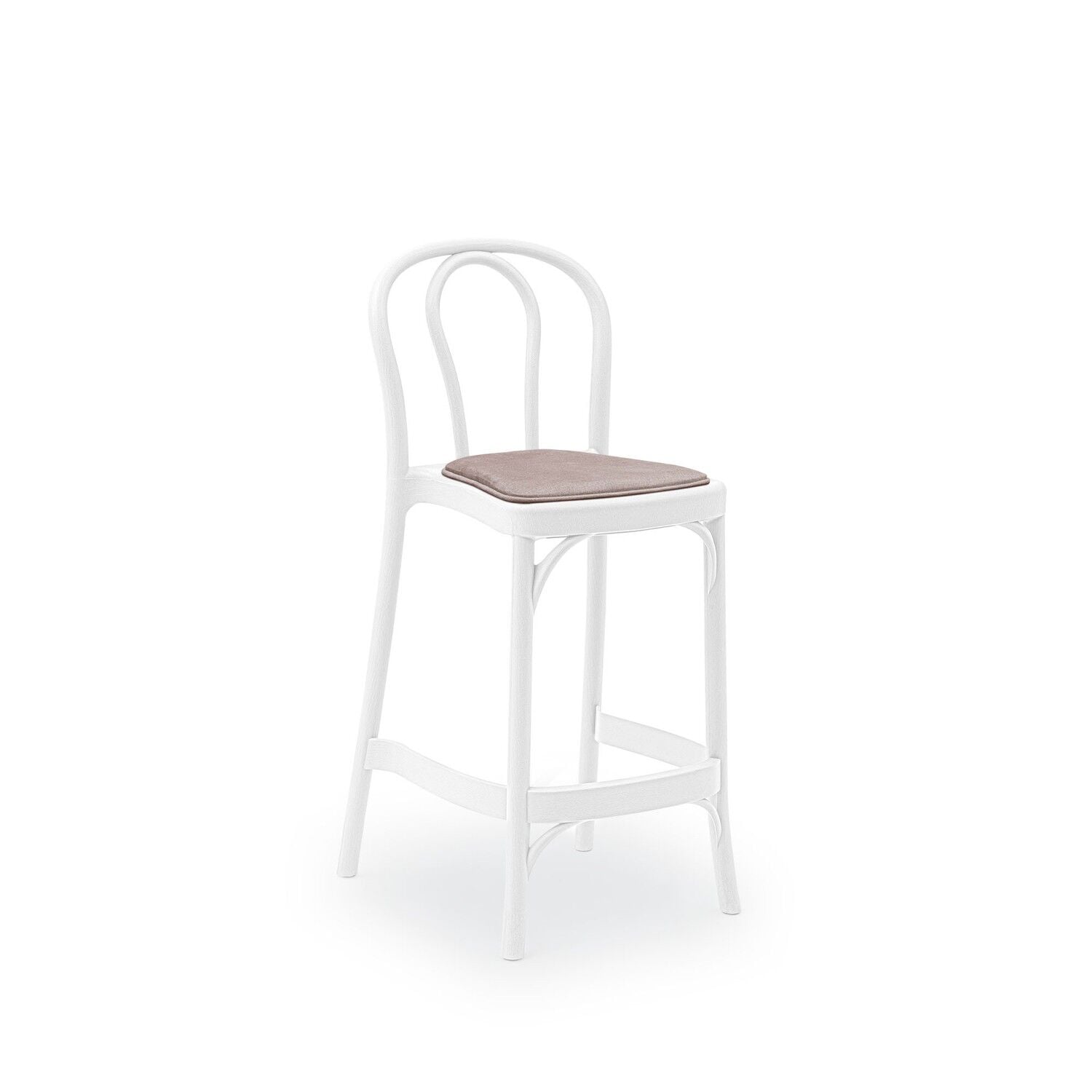 Beyaz Pedli 65 cm Tonet Mutfak Bar Sandalyesi İstiflenebilir