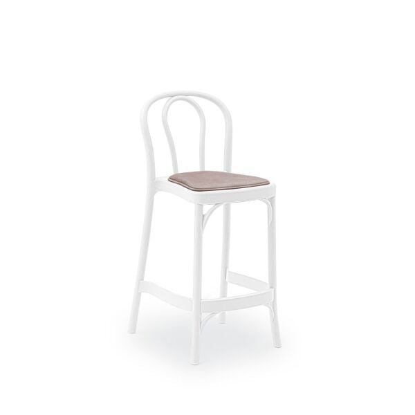 Beyaz Pedli 65 cm Tonet Mutfak Bar Sandalyesi İstiflenebilir