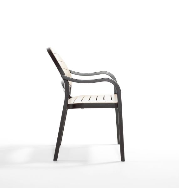 Kahverengi Cappucino Bahçe Masa Sandalye Takımı 4 Kişilik