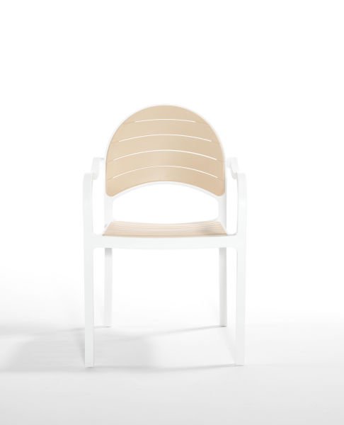 Beyaz Fil Dişi Bahçe Masa Sandalye Takımı 6 Kişilik