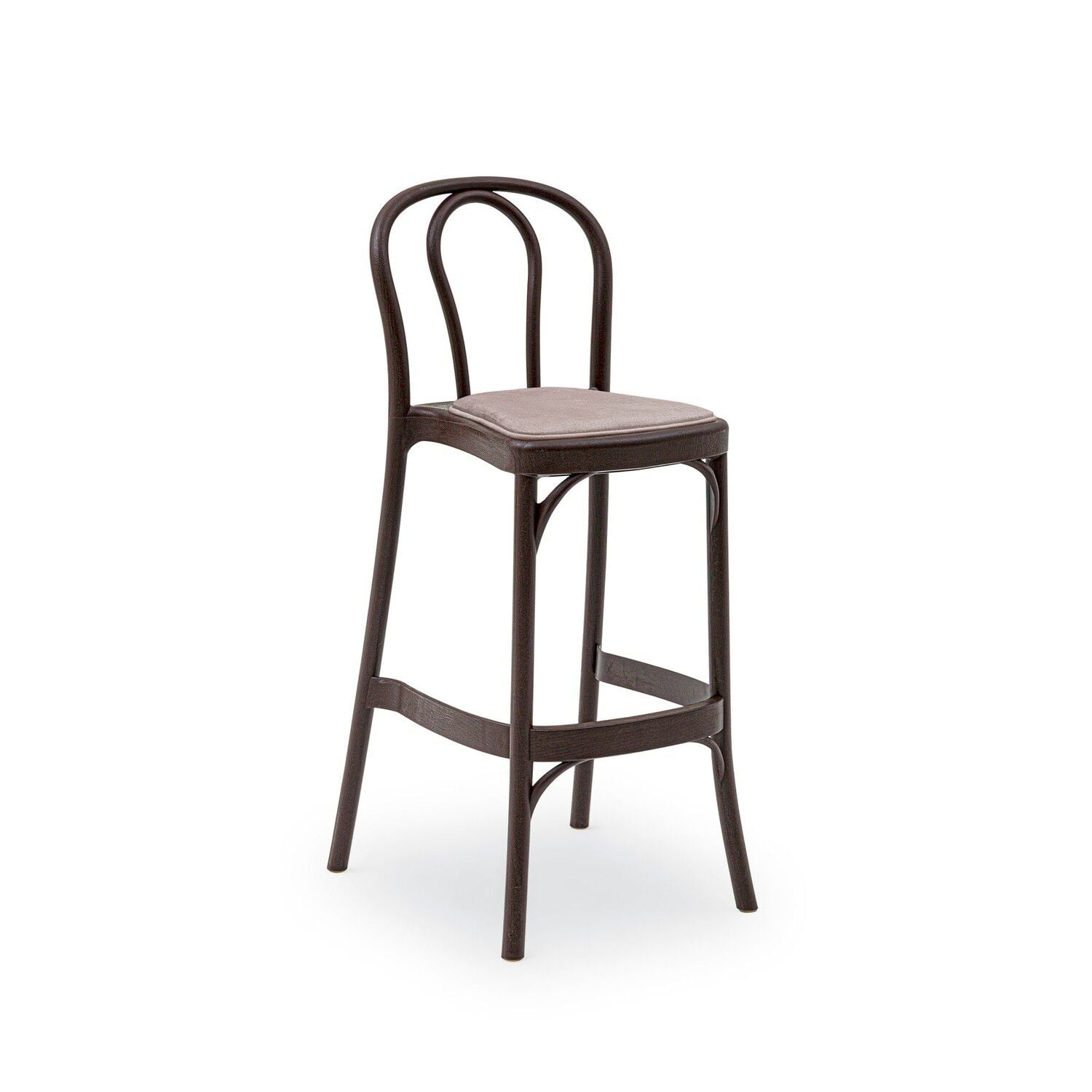 Wenge Polipropilen Plastik 75 cm Pedli Mutfak Bar Sandalyesi