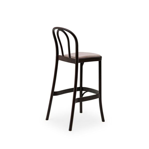 Wenge Polipropilen Plastik 75 cm Pedli Mutfak Bar Sandalyesi