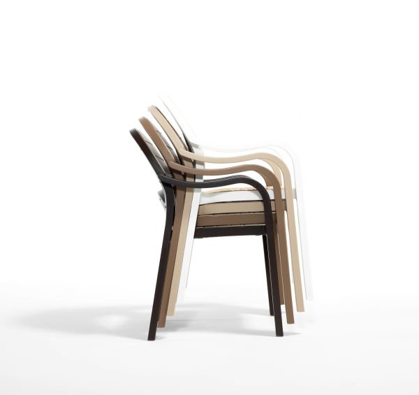 Kahverengi Cappucino Bahçe Masa Sandalye Takımı 6 Kişilik