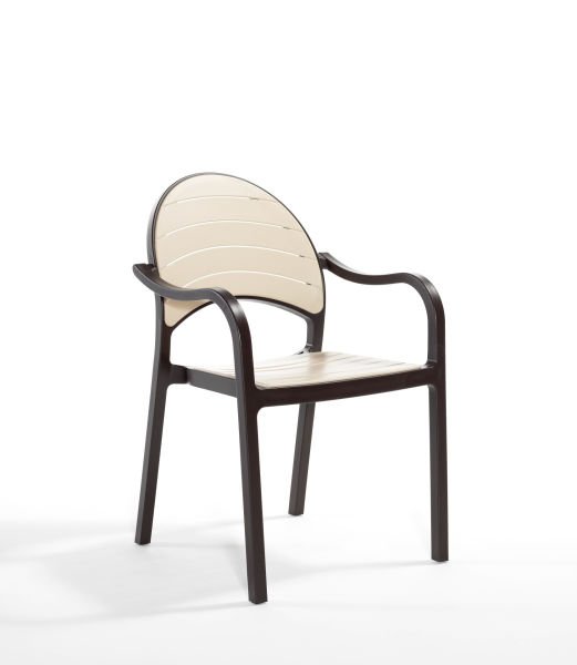 Kahverengi Cappucino Bahçe Masa Sandalye Takımı 6 Kişilik