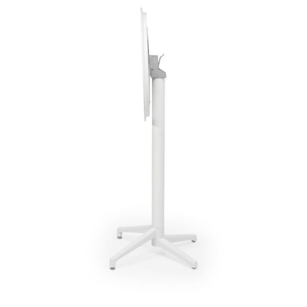 Beyaz Yuvarlak Katlanabilir Bar Masası İdeal Mutfak ve Bahçe Bar Ortamı için Pratik Çözüm