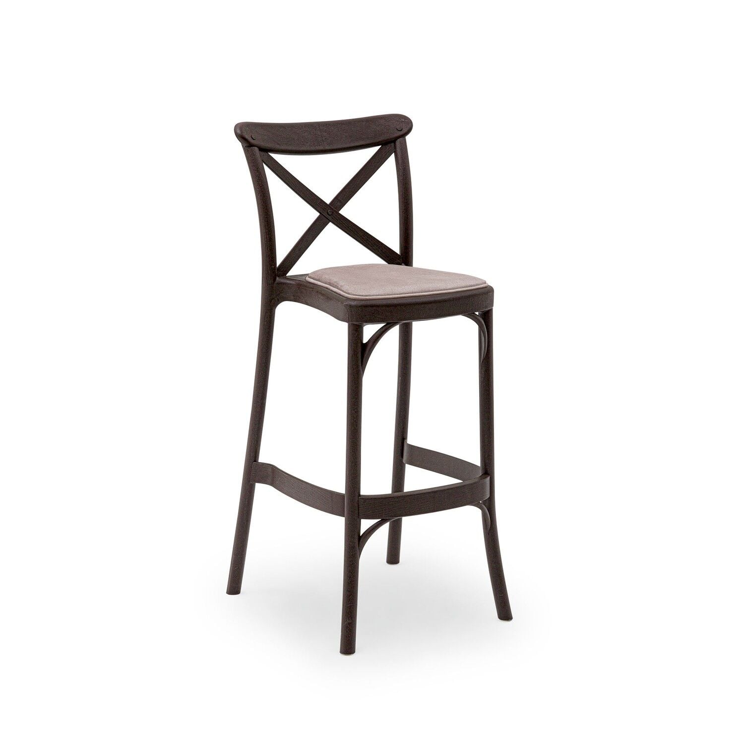 Wenge 75 cm Pedli Tonet Bar Sandalyesi İç Dış Mekan