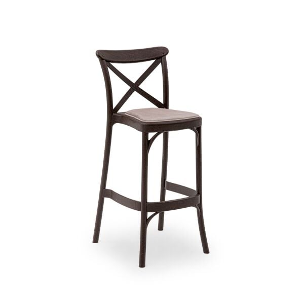 Wenge 75 cm Pedli Tonet Bar Sandalyesi İç Dış Mekan