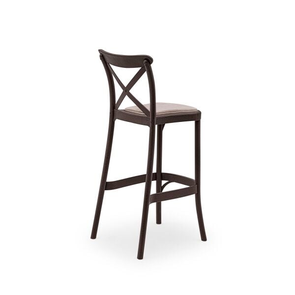 Wenge 75 cm Pedli Tonet Bar Sandalyesi İç Dış Mekan
