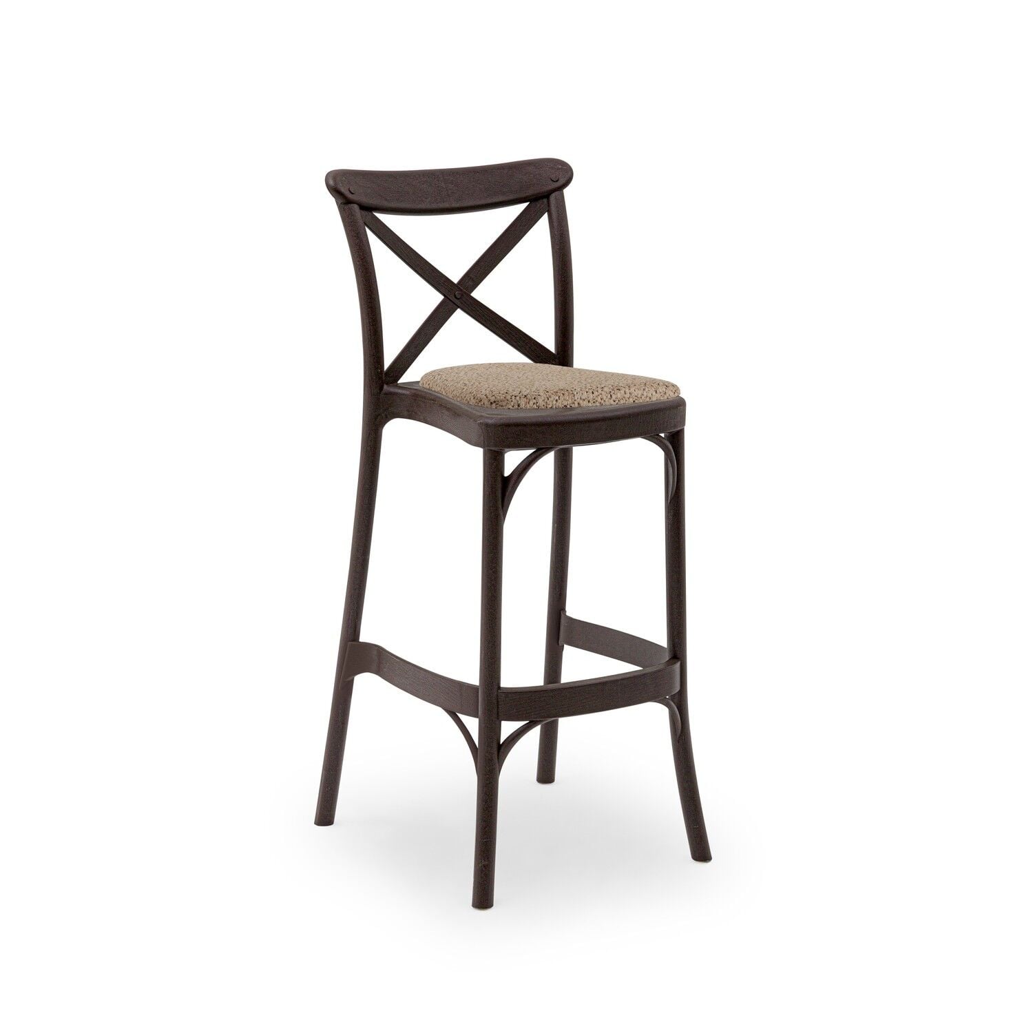 Wenge 75 cm Pedli Tonet Mutfak Bar Sandalyesi İç Dış Mekan