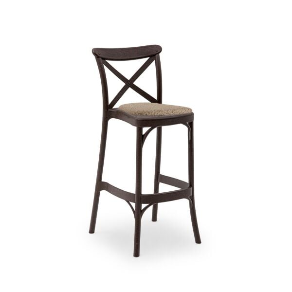 Wenge 75 cm Pedli Tonet Mutfak Bar Sandalyesi İç Dış Mekan