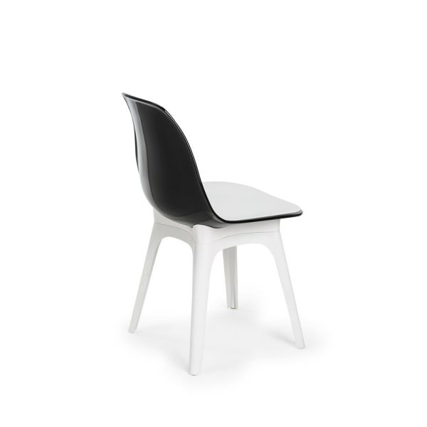 Siyah Beyaz 4 Kişilik 80x80 Dış Mekan Bahçe Masa Sandalye