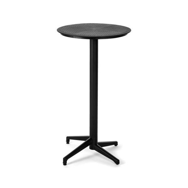 Siyah 60 cm Çaplı Paslanmaz Dış Mekan Bahçe Bar Masası Mutfak Bahçe Cafe Restaurant Otel ve Bar Ortamları için İdeal Çözüm