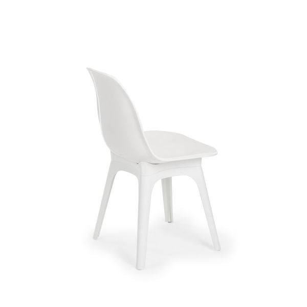 Beyaz Bahçe Masa Sandalye Takımı 4 Kişilik 80x80.cm
