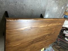 Kütük Masa 140x80 Ceviz Göknar X Çapraz Ayak
