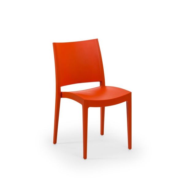 Turuncu Renkli Dış Mekan Plastik Bahçe Sandalyesi Cafe Restoran Otel Teras Balkon Veranda için Çok Amaçlı Mobilya