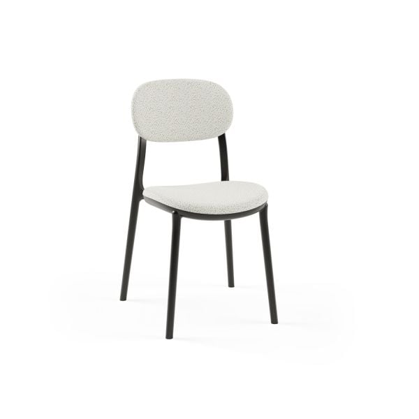 Siyah Plastik Kumaş Döşemeli Modern Mutfak Sandalyesi – Dayanıklı, Hafif, İstiflenebilir, Yerli Üretim