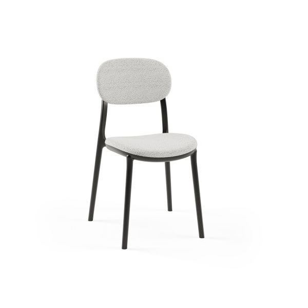 Siyah Plastik Kumaş Döşemeli Modern Otel Sandalyesi | TSE Belgeli Yerli Üretim İstiflenebilir Dayanıklı Sandalye Modeli