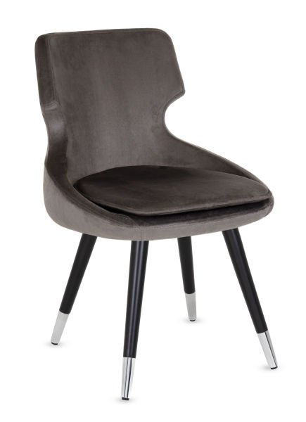 Donna Rahat Kumaş Dekoratif Mutfak Sandalyesi - Ergonomik ve Şık Kayın Ağacı Siyah Cila, Sarı Bronz Metal Ayaklar ile Modern Tasarım | Ücretsiz Kargo