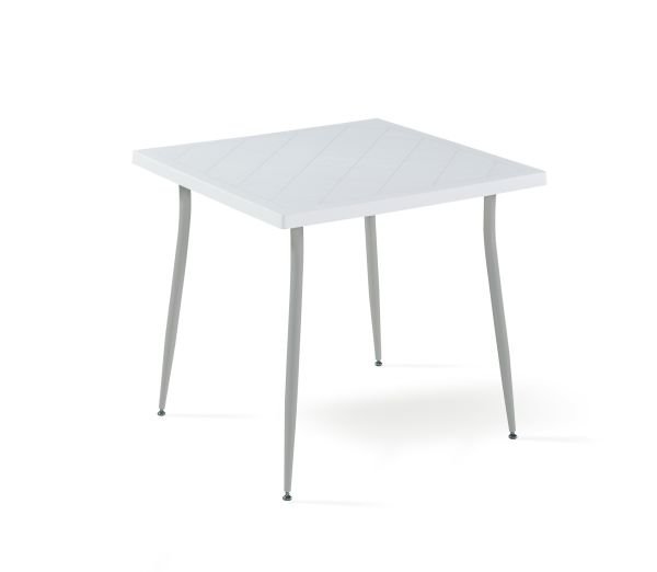 Beyaz 4 Kişilik 80x80 cm Bahçe Masa Sandalye Takımı