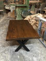 Göknar Ağacı Ceviz Kütük Orta Sehpa 110x70 cm