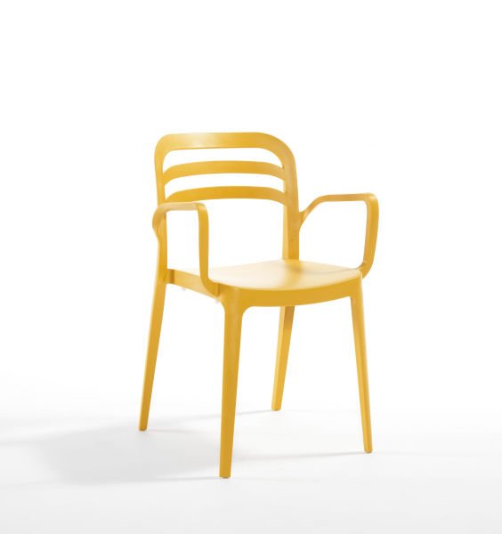 Hardal Renkli Dış Mekan Bahçe Masa Sandalye Takımı 4 Kişilik 80x80 cm