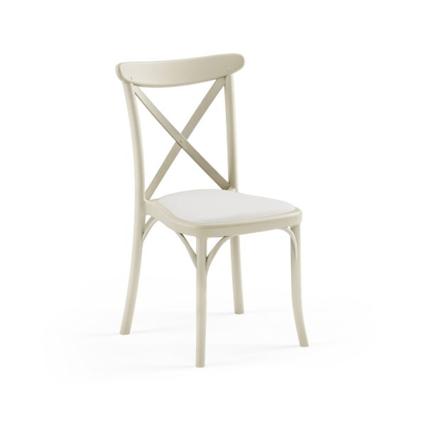 Bej Su Geçirmez Pedli Tonet Plastik Mutfak Sandalyesi