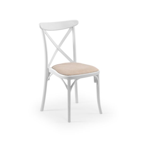 Beyaz Tonet Tarzı Pedli Plastik Sandalye