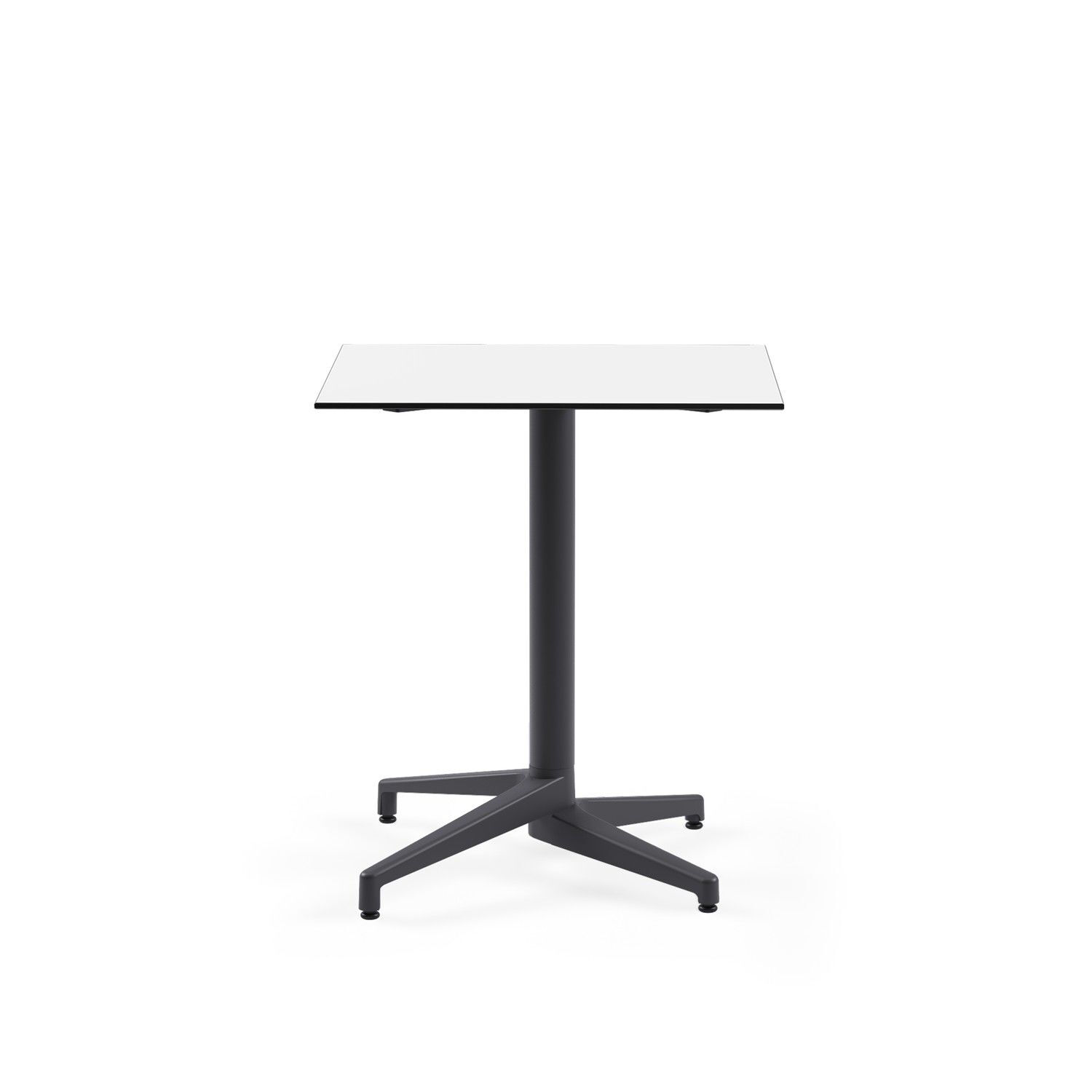 Beyaz Compact Paslanmaz Bahçe Masası 69x69