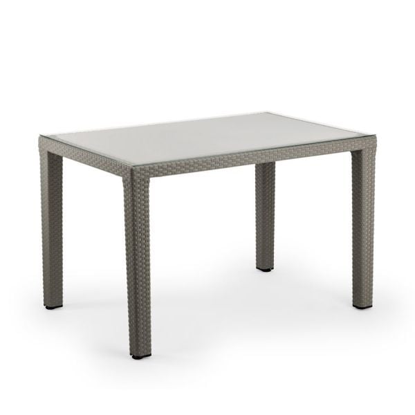 Vizon 120x80 Bahçe Masası Temperli Camlı Dış Mekan