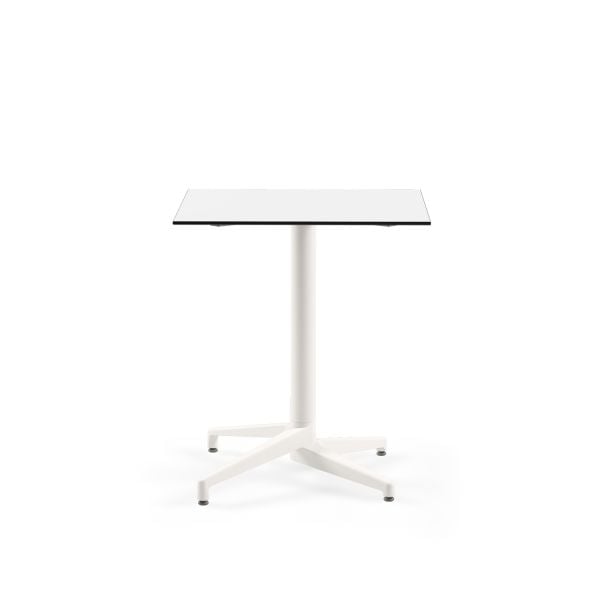 Beyaz Paslanmaz Compact Bahçe Masası 69x69