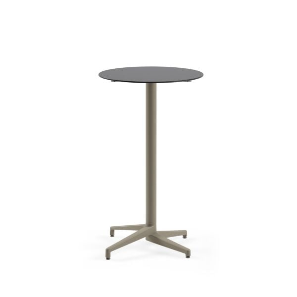 Antrasit Compact Bar Masası Ø69 Yuvarlak Dış Mekan