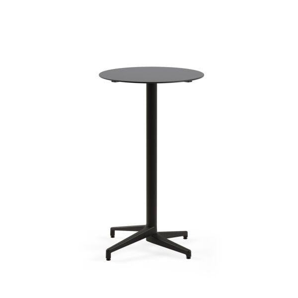 Antrasit Compact Bar Masası Ø69 Yuvarlak Siyah Ayaklı