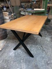 Doğal Kayın Kütük Masa Restoran Kafe 120x80 cm