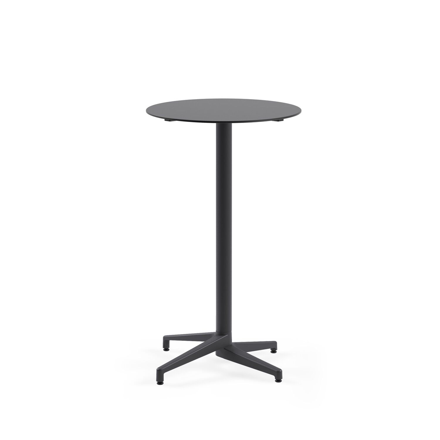 Antrasit Compact Cafe Bar Masası Ø69 Yuvarlak Dış Mekan