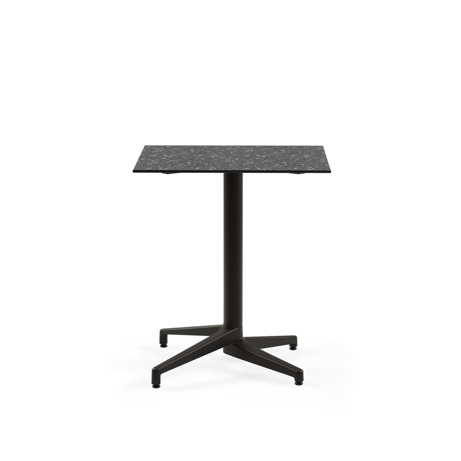 Compact Terrazzo Mermer Paslanmaz Mutfak Masası 69x69 cm