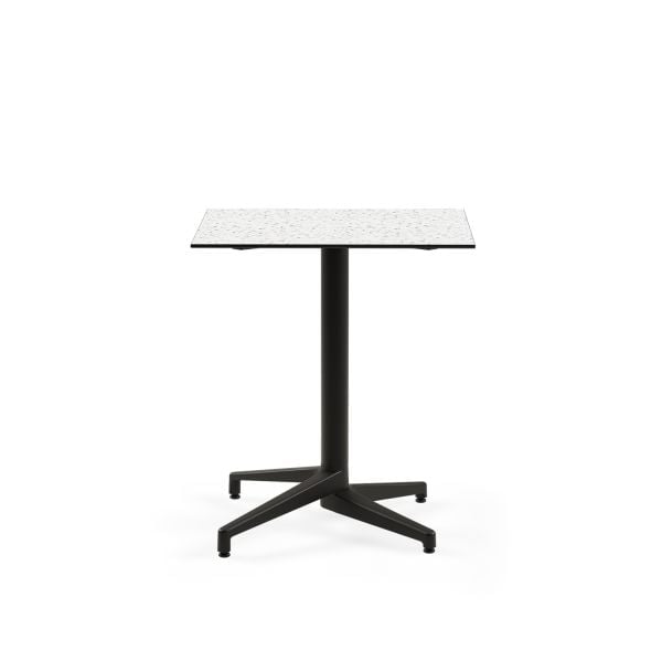 Compact Terrazzo Mermer Paslanmaz Restoran Masası 69x69 cm
