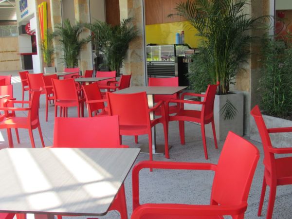 Bej Kollu Bahçe Sandalyesi | Plastik Dış Mekan