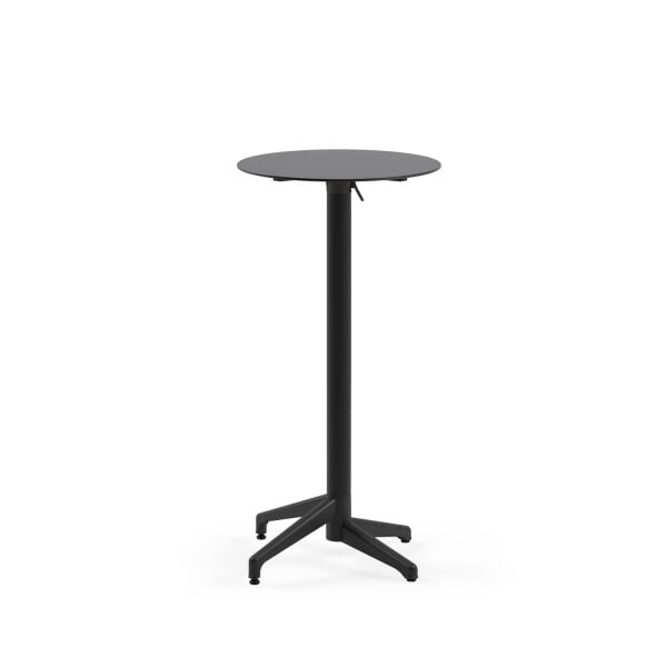 Ø60 Compact Katlanır Cafe Bar Masası Antrasit Siyah
