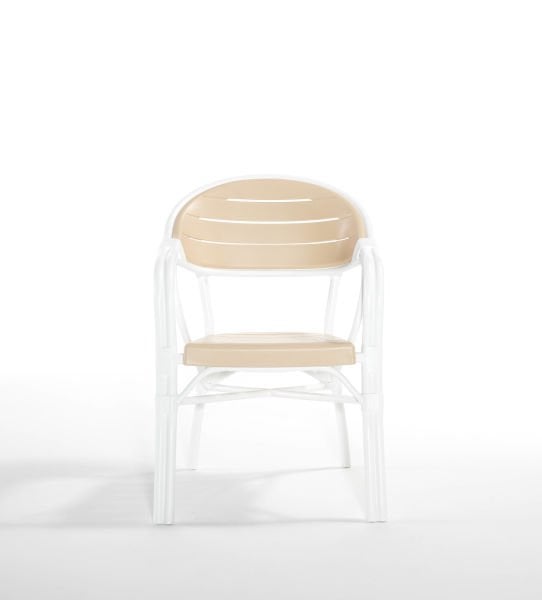 Beyaz Kare 90x90 cm Dış Mekan Bahçe Masa Sandalye Takımı İç ve Dış Mekan Kullanımına Uygun Şık ve Dayanıklı Tasarım