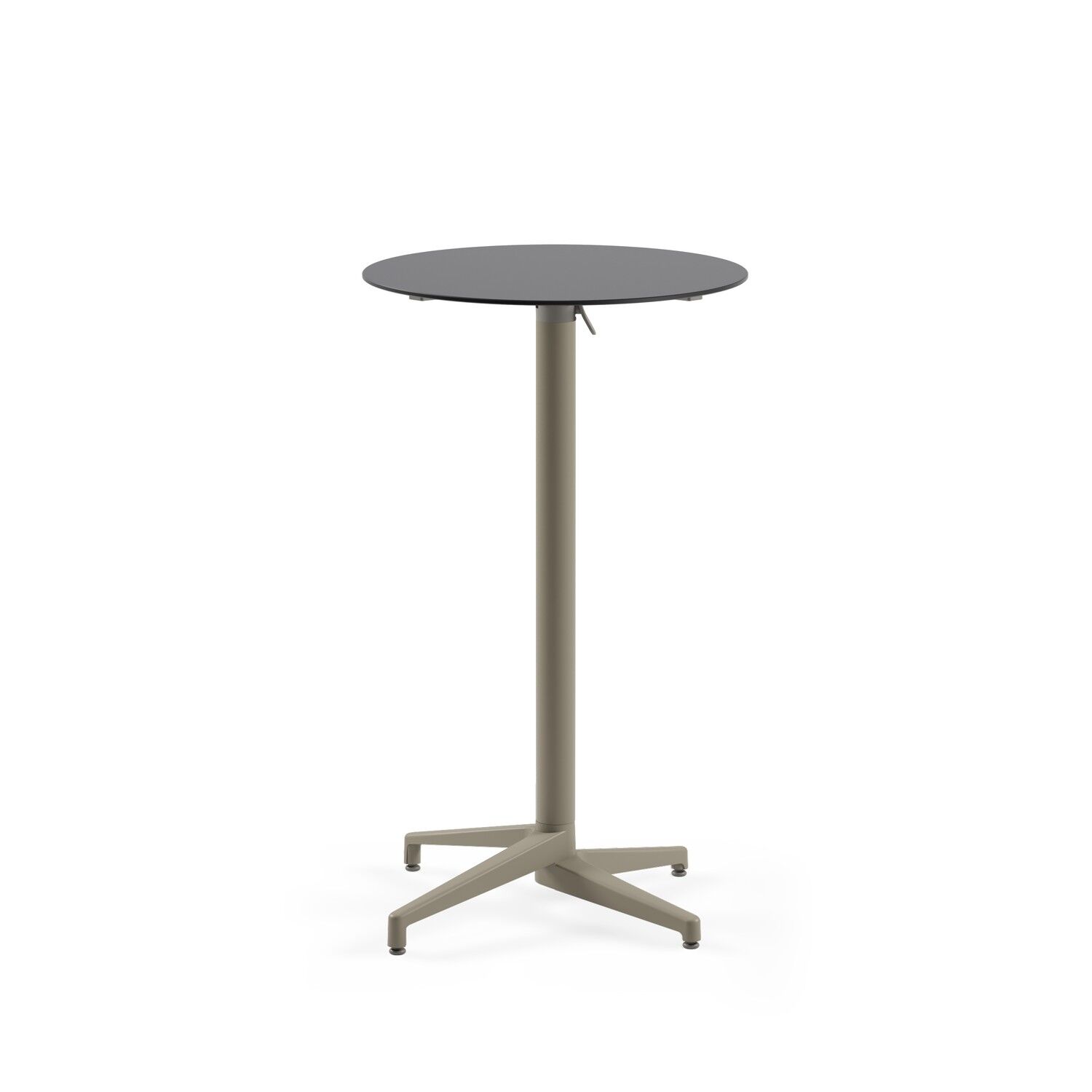 Compact Katlanır Cafe Bahçe Bar Masası Ø69 Antrasit Vizon