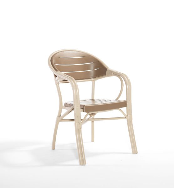 Bambu Cappuccino Çöl Kahvesi Dış Mekan Bahçe Masa Sandalye Takımı Kare 90x90 cm