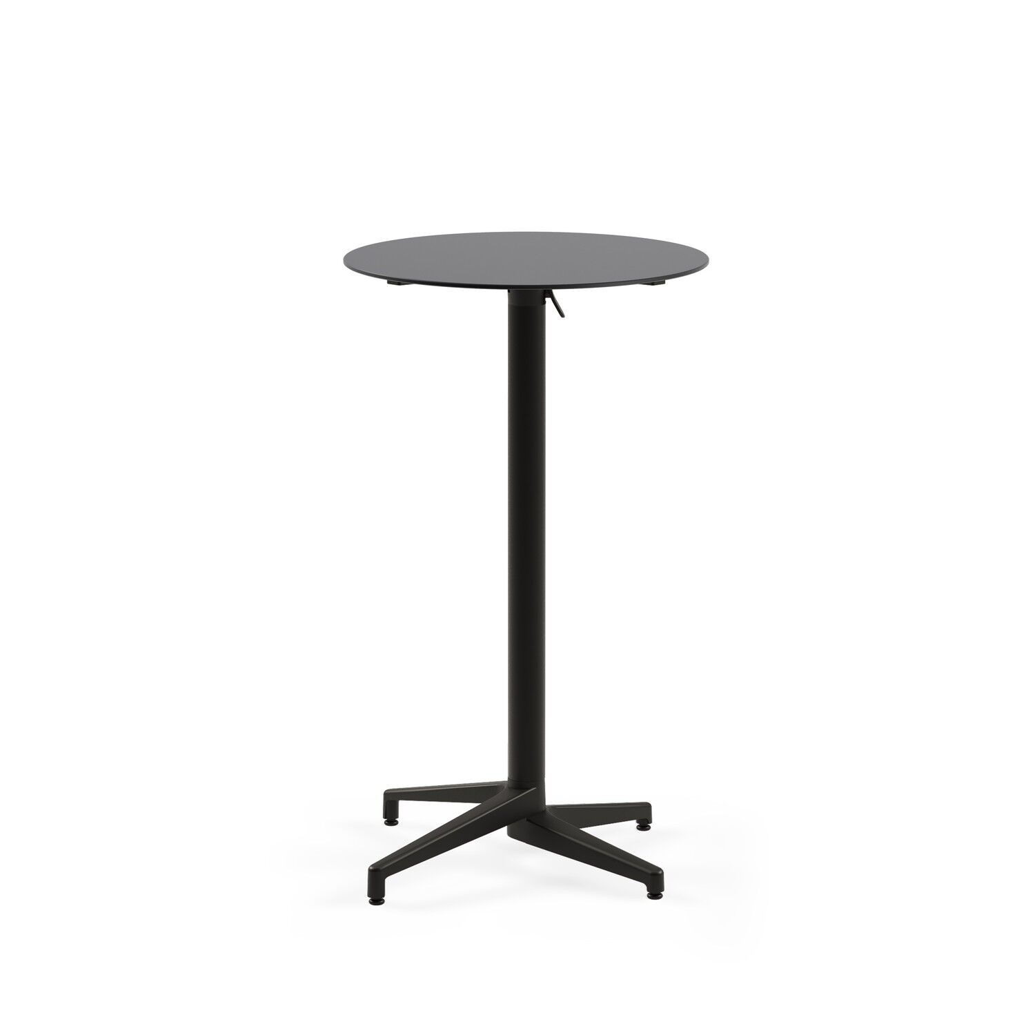 Compact Katlanır Bahçe Bar Masası Ø69 Antrasit Siyah
