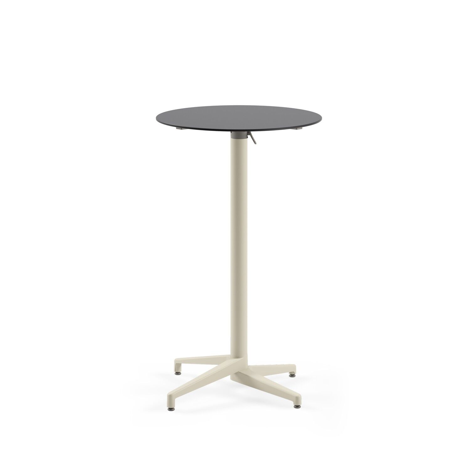 Compact Katlanır Restoran Bar Masası Ø69 Antrasit Bej