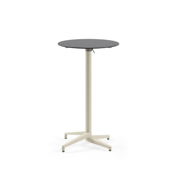 Compact Katlanır Restoran Bar Masası Ø69 Antrasit Bej
