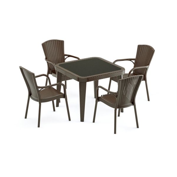 DÖRT KİŞİLİK DIŞ MEKAN BAHÇE MASA SANDALYE TAKIMI