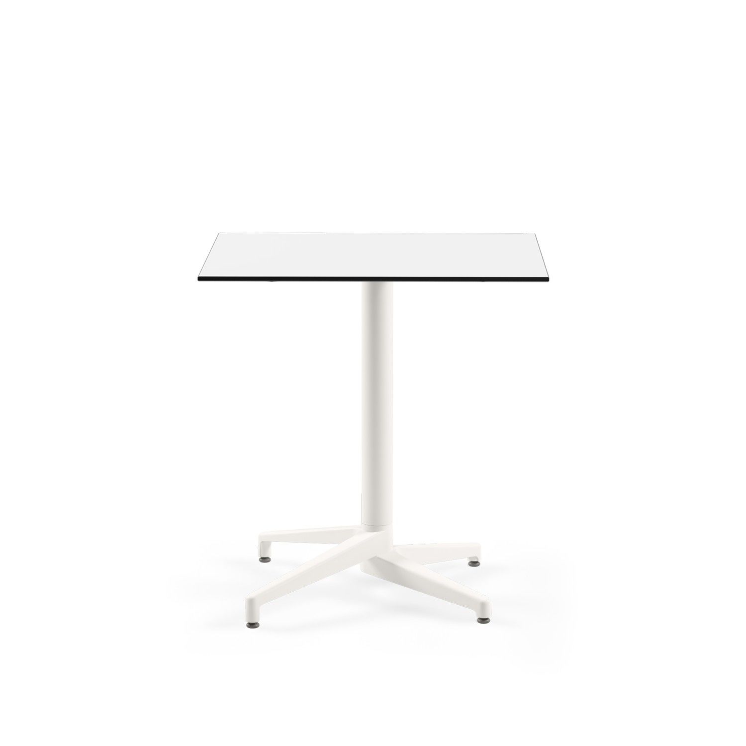 Beyaz Compact Paslanmaz Restaurant Masası 77x77