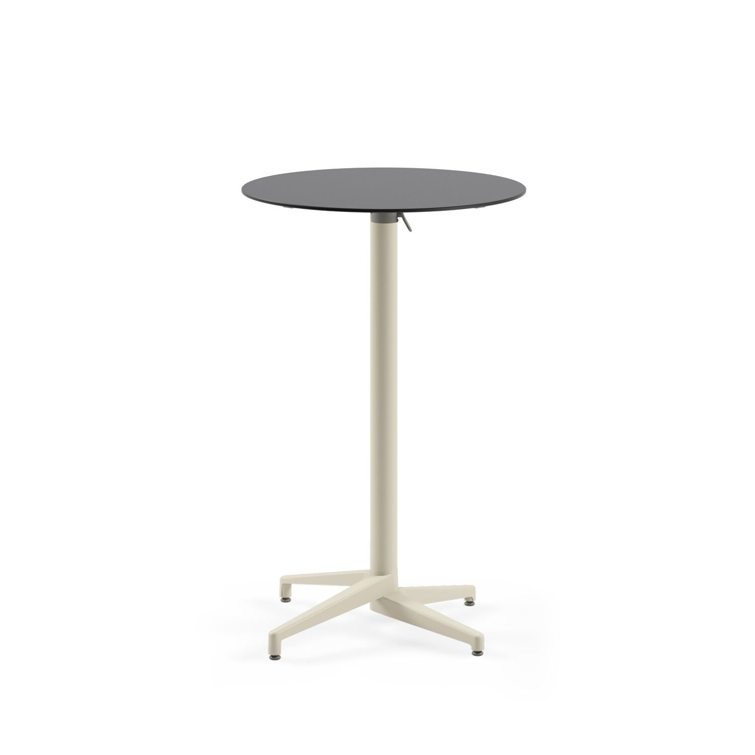 Compact Katlanır Bahçe Rastoran Bar Masası Ø77 Antrasit Bej